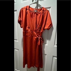 Banana Rupublic crepe wrap dress. Great color for Fall.